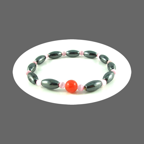 Simply Magnetic bracelet withCat's eye glass beads - 7 inch - Click Image to Close